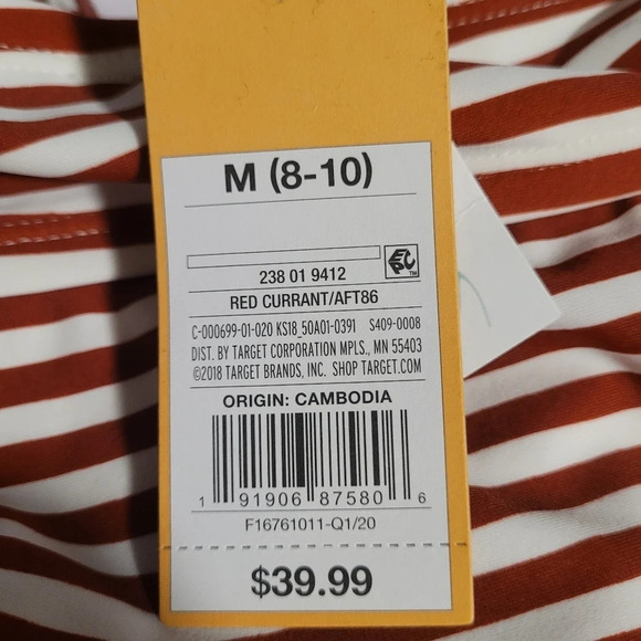 NWT Kona Sol Red and White One Piece Swimsuit - Picture 6 of 9